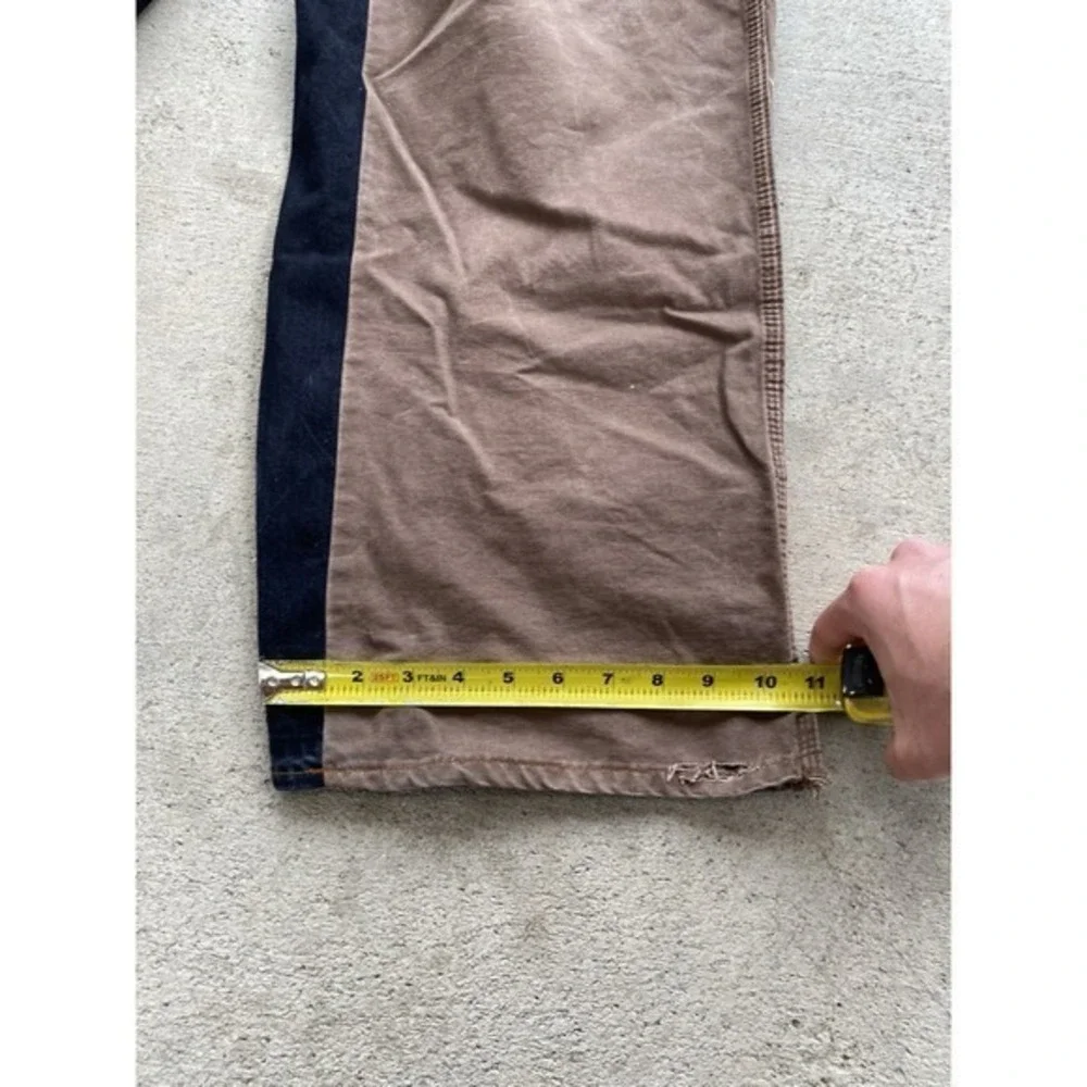 Vintage 90s Fit Dickies Black Carpenter Pants Baggy Wide Leg Workwear size 38x32